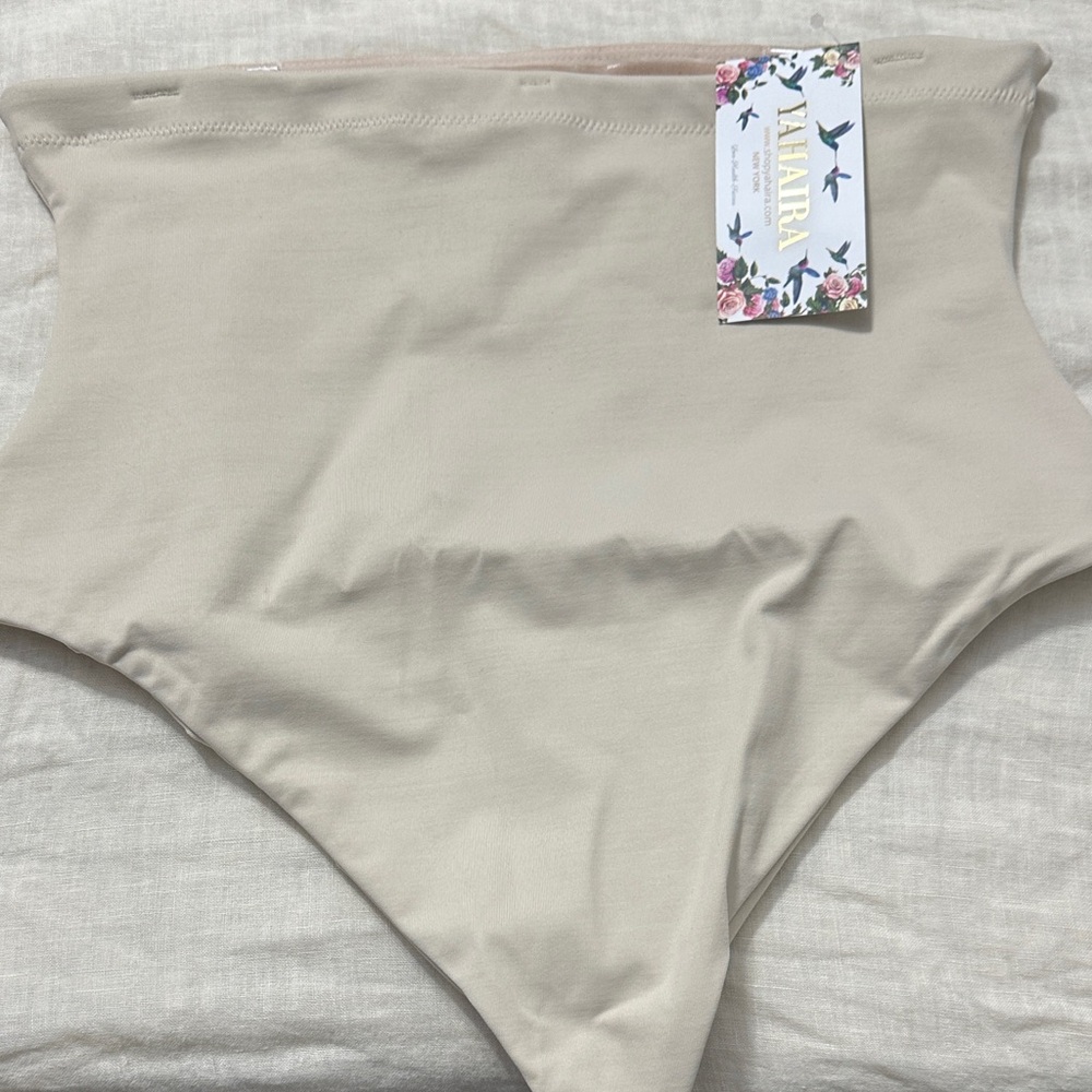 High-Waisted Beige Shape wear Bottom